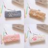 Cute Cat Paw Plush Pencil Case With Soft Material For Students And Girls