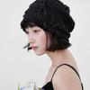 Women's Flower Hollow Slouchy 3D Hat Spring and Summer Thin Korean Style Breathable Large Head Fashionable Head-Wrapping Hat