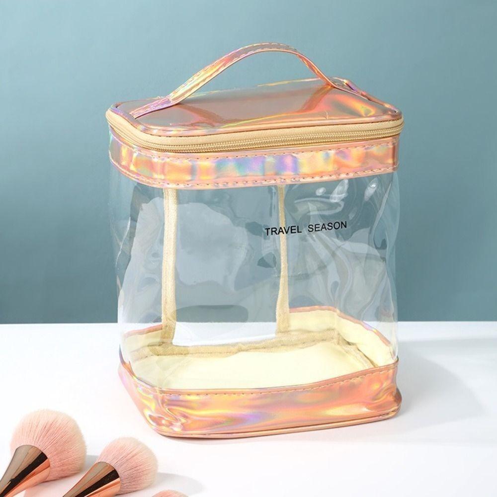 Mode PVC Kosmetiktasche Transparent Wasserdicht Kulturbeutel Aufbewahrungsbeutel Make-up Tasche Damen