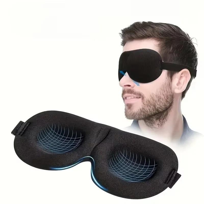 1-50PCS 3D Sleep Eye Mask Unisex Zero Pressure Contour Design Soft Breathable Adjustable Strap for Travel Rest Comfortable