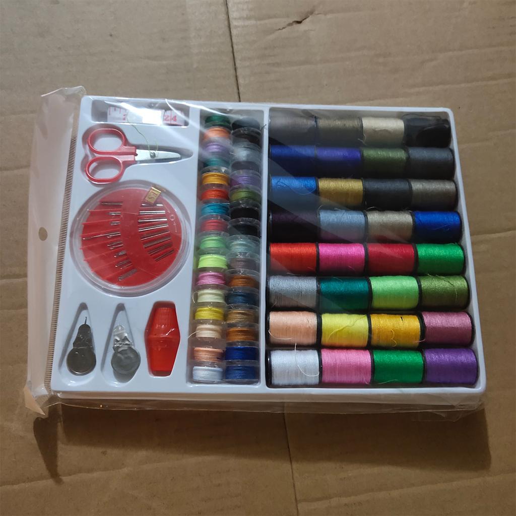 64 Pièces Bobines Kits de Fil à Coudre Fils à Coudre à la Main Bobines Réutilisables en Polyester Assortiment pour Couture à la Main et à la Machine DIY