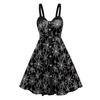 Halloween skirt women's dress new skeleton spider web digital printing suspender vest dress women