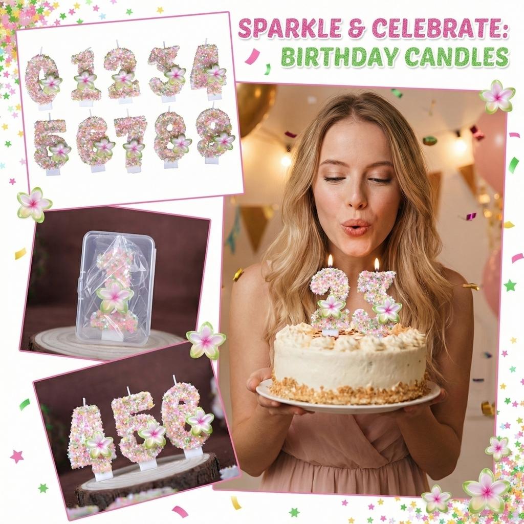 Fashion Cartoon Creative Birthday Candles Party Digital Candles