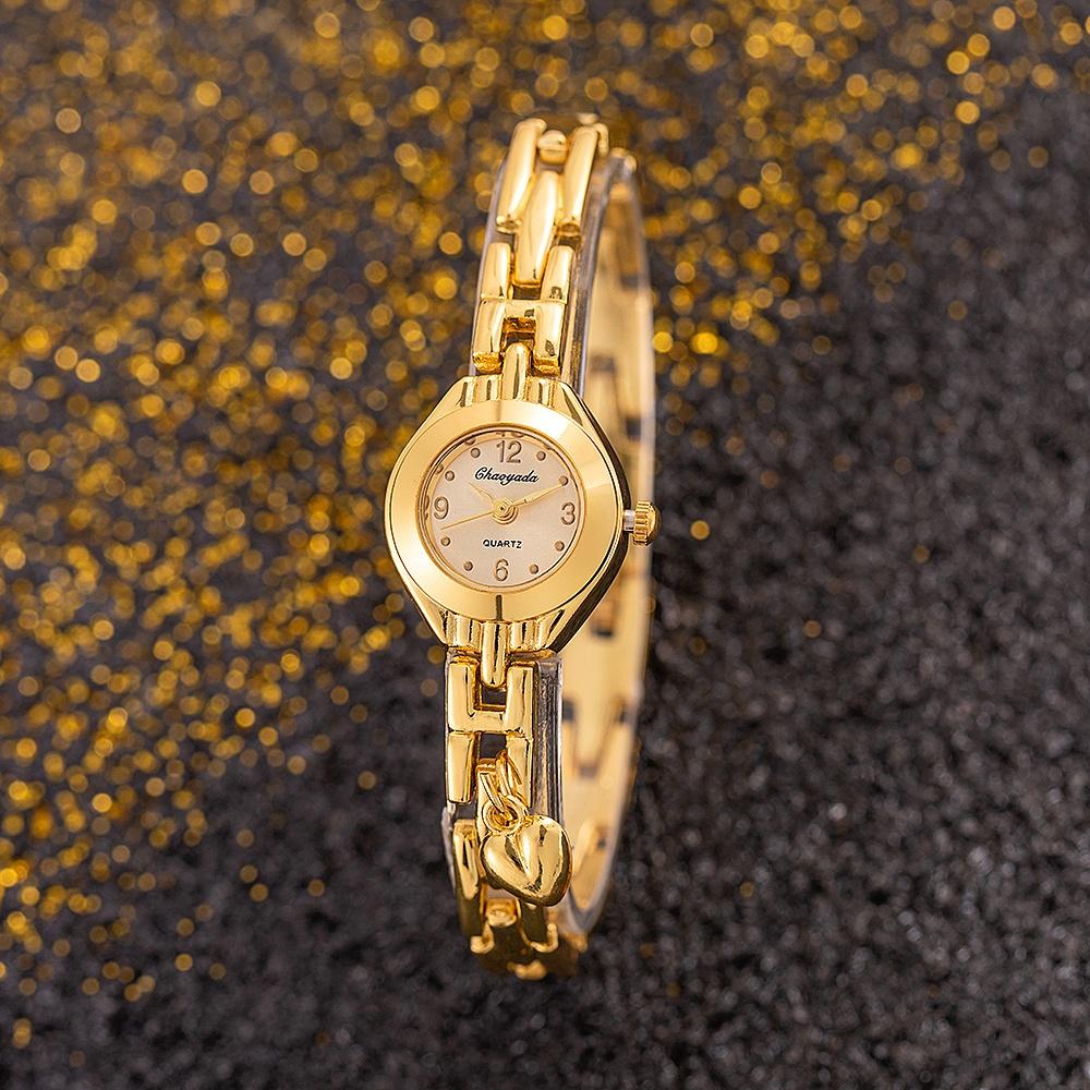 Orologi da Donna Top Orologi da Polso da Donna Bracciale in Acciaio Inossidabile Dorato Orologio Femminile Elegante Donne