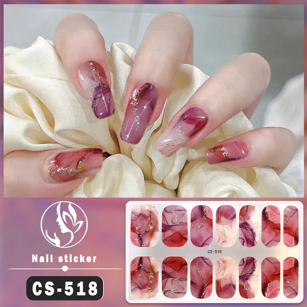 New Series of Waterproof Nail Stickers Made From Soak-free Gel Polish, Full Coverage, Solid Colour, with Iridescent Effect, Nail Paper, Nail Patch