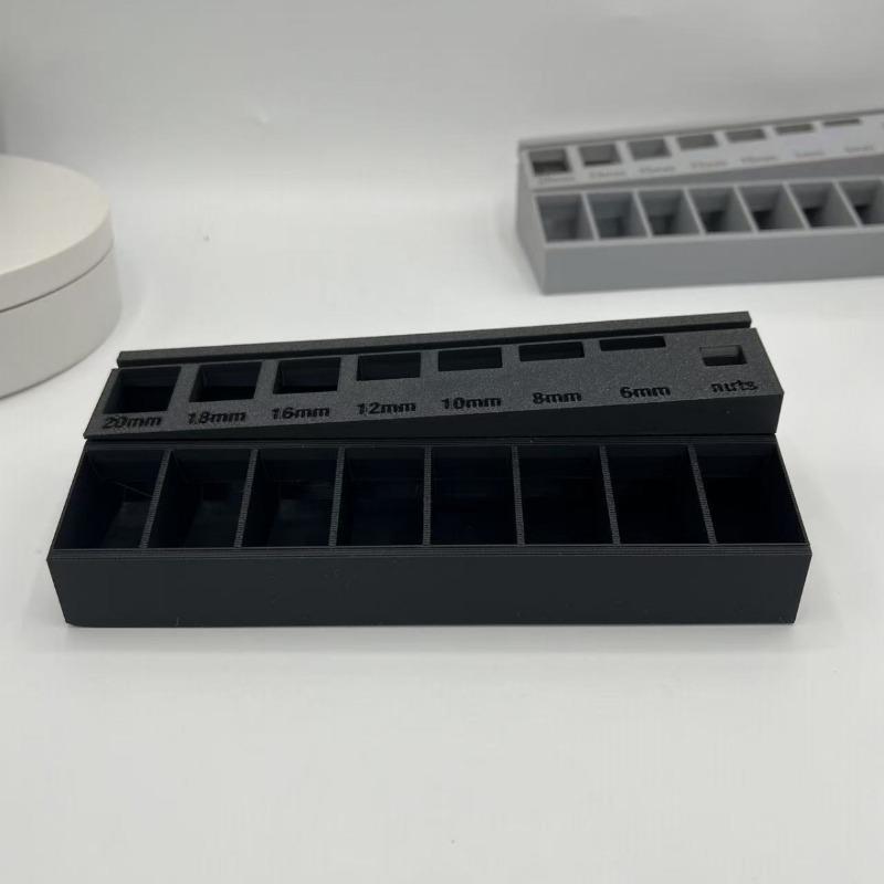 Sorter Portable Practical Screw Length Sorter Tray Organizer Store Nuts New With 7 Measuring Slots M3 Bolt storage drawers