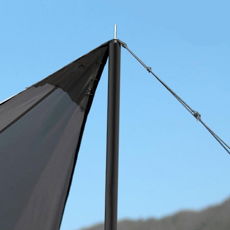 2m Tent Awning Pole Folding Iron Tube Canopy Rod Telescopic Sunshade Sail Shelter Tarp Support Pole Outdoor Camping Accessories