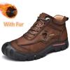 Fashion Genuine Leather Casual Shoes Climbing Hiking Shoes Warm Winter Boots for Men High Quality Platform Snow Boot