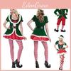Costumes Cosplay Père Noël en Velours Doux pour Noël Fête de Carnaval Tenue de Jeu de Rôle
