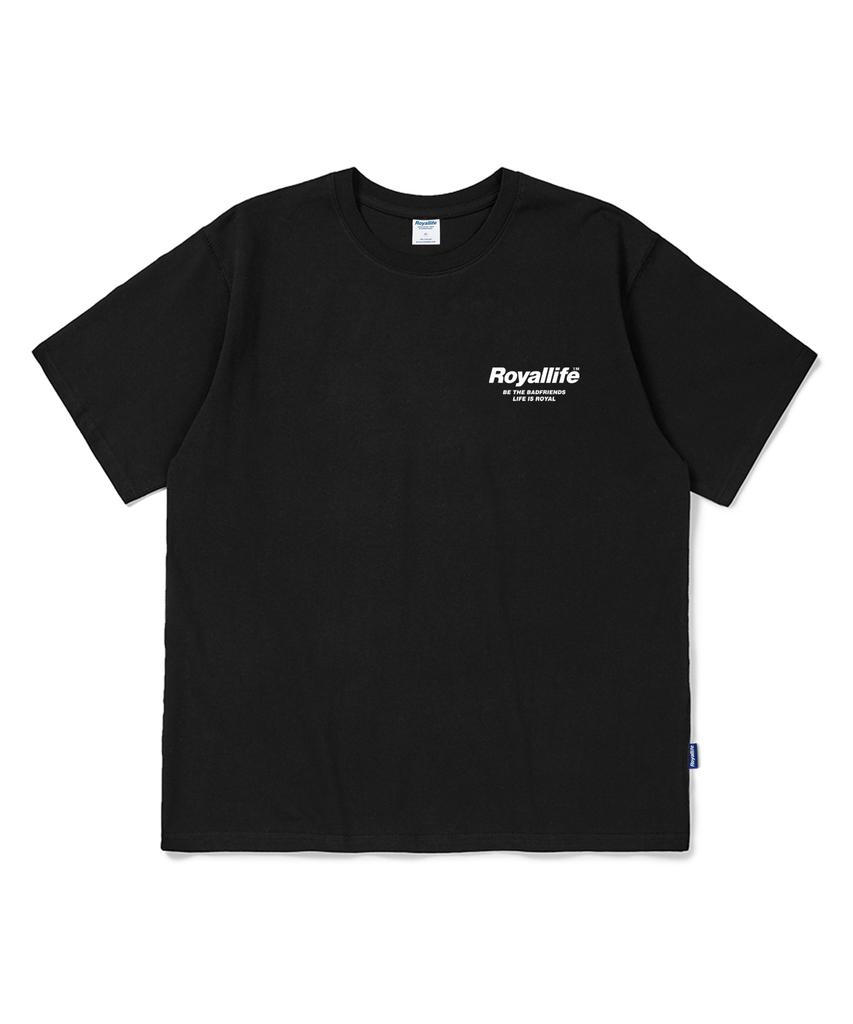 ROYALLIFE Be The Friends Short Sleeve Tee (Rl701 Be The Friends Tee) - Black