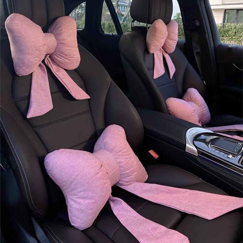 Modny Wnętrze Samochodu Węzeł Poduszka Szyjna Zagłówek Miękki Węzeł Wygodna Poduszka Lędźwiowa Poduszka Siedzenia Uniwersalny Stylizacja Samochodu
