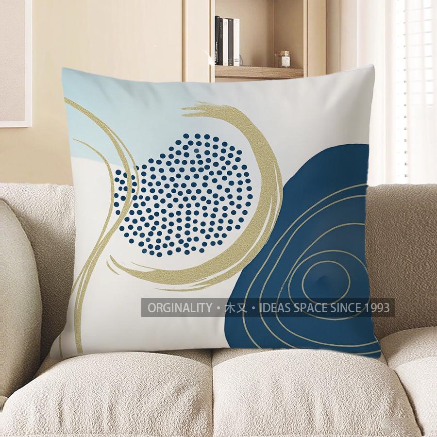 Home Decor Modern Geometric Dots and Circles Throw Pillow Pattern Cushion Cover Suitable for Sofa Bedroom Car Pillow Cover