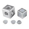 1Pcs 2020 3030 4040 4545 Aluminum Cube Corner Connector Aluminum Cube Design Cube Corner Connector Profile Joint Silver