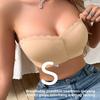 Large Size Front Button Underwear, Thin Design, Gathered Small Chest, Wrapped Around Chest, Invisible Transparent Strapless, Strapless