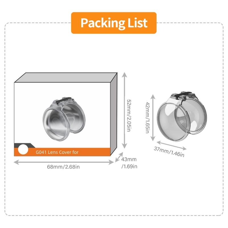 Portable Camera Lens Cover with Quick Detach Function for 360 Cameras Lens Enhanced Protections During Outdoor Activity