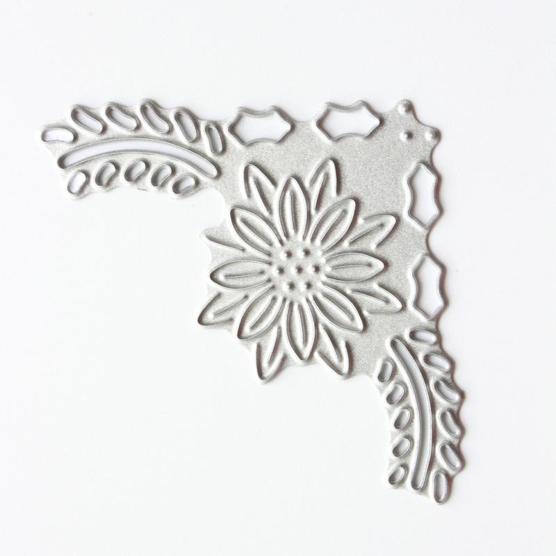 Winkel-Blumen-Spitzen-Stanzformen, Metallschablone, DIY, Scrapbooking, Album, Papier, Karte, Prägung, Handwerk, gestanzt