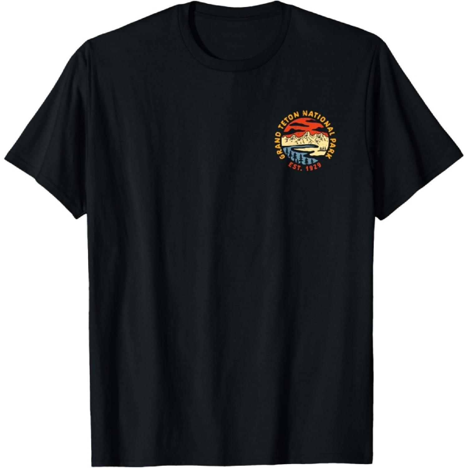 

Grand Teton National Park Retro Graphic T-Shirt XXXXXL чорний