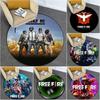 Free Fire Circular Rug - Office Decorative Carpet For Living Room Bedroom Door Mat Floor Rug Computer Chair Area Rug