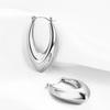 Retro V-Shaped Stainless Steel Hoop Earrings