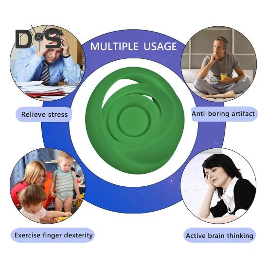 Fidget Ring Toy for Adults Teens Rotating Stress Relief Spinner for Focus Anxiety Relaxation EDC Desk Sensory Toy