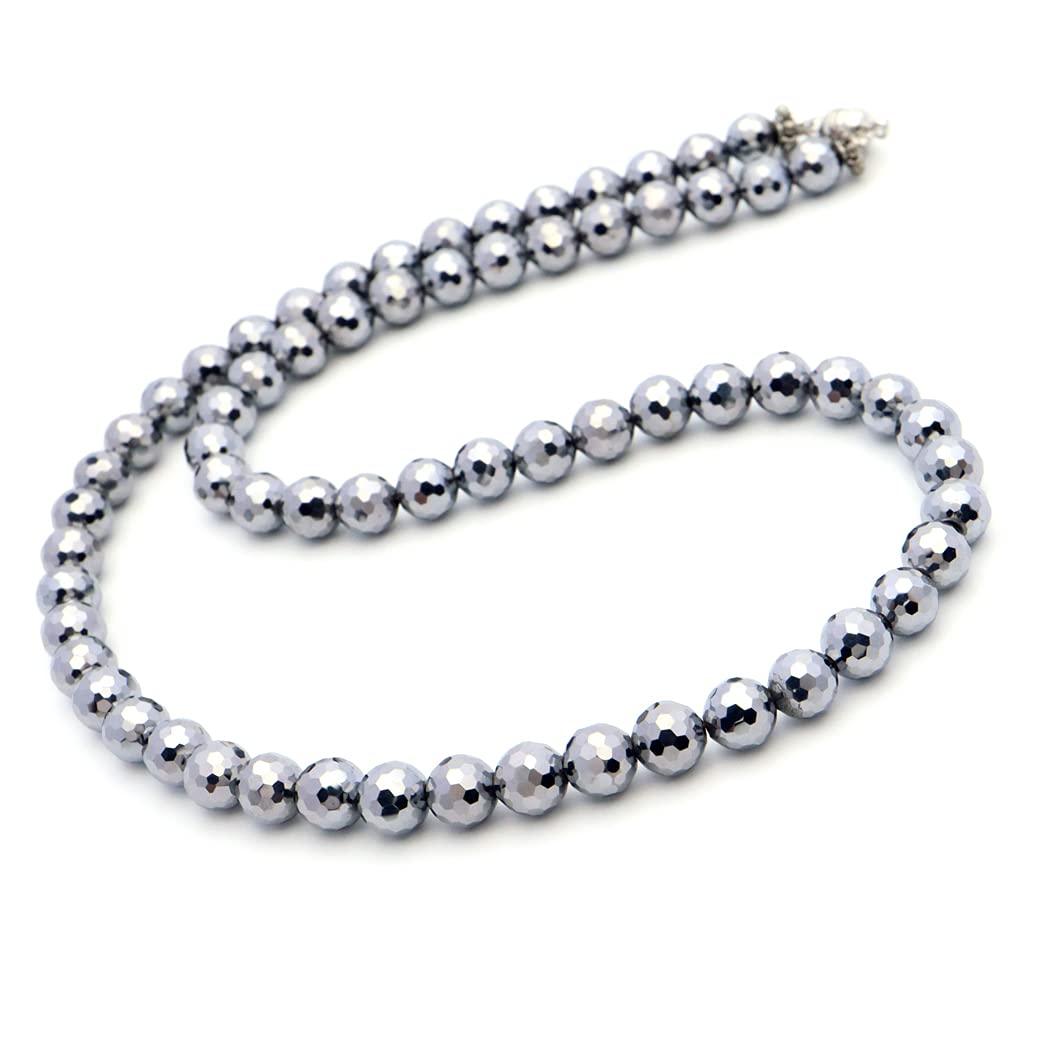 

[GOLD STONE] Terahertz Ore Necklace, 6mm, 128-facet cut, Mirror Ball cut, Power Stone, Natural Stone, Magnet Type, Approximately 60cm Long