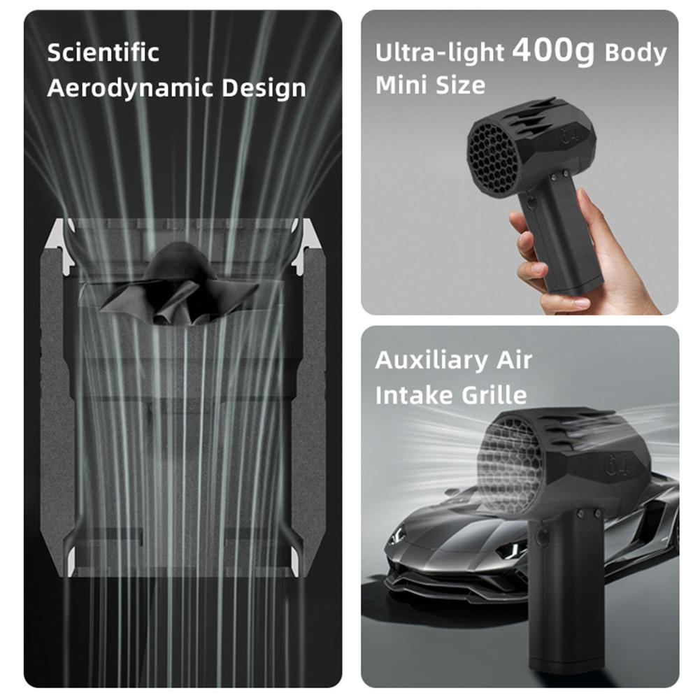 650W Turbo Jet Fan 64mm Brushless Motor Electric Powerful Blower Thrust 1400G Strong Dust Blower USB Charging for Industrial Use