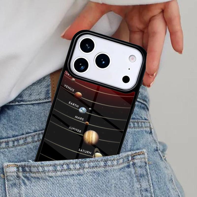 Space Planets Solar System soft Phone Case for iPhone 17ProMax 12 13 14 15 16e 17 Pro Max Plus Air Cover