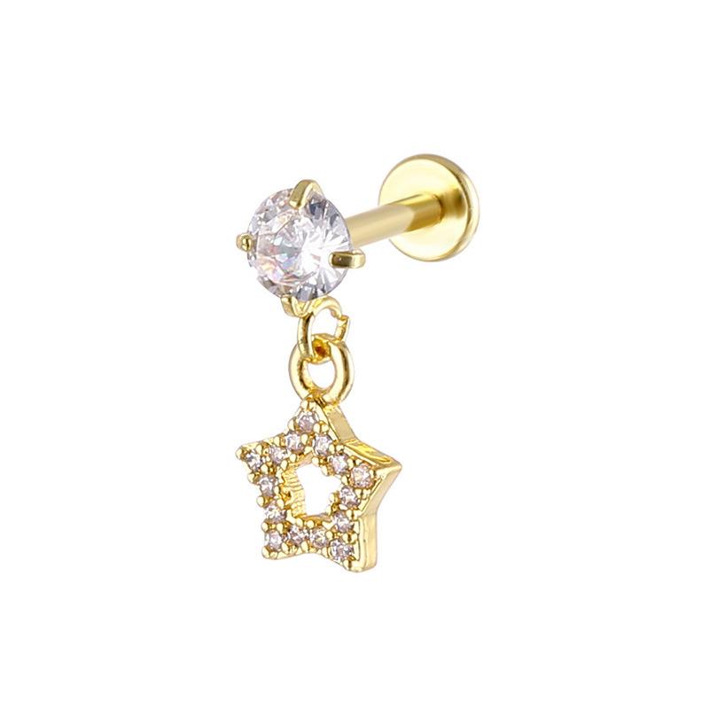 Internally Threaded Lip Stud Ear Cartilage Hoop Dangle Body Piercing Jewelry