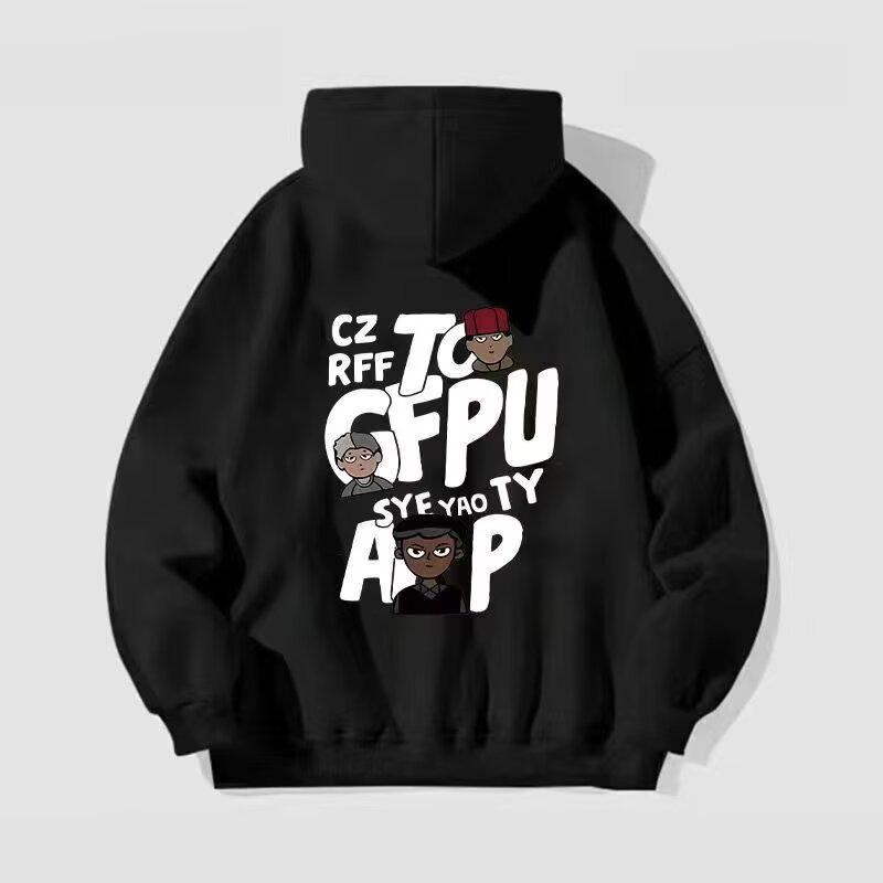 Men s Luxe Heavyweight Hooded Sweatshirt - Autumn/Winter 2025 Edition, Plush Velvet-Lined for Ultimate Comfort XL чёрный