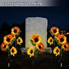 Sunflower Solar Garden Lights - Waterproof Outdoor Decoration, 40H Powered, 2pcs