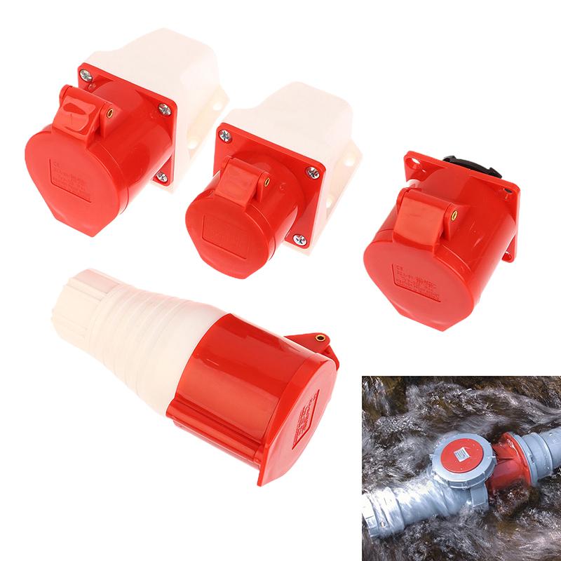 1 Piece 3Pin 4Pin 5Pin Industrial Plug And Socket Waterproof Connector 16A/32A Electrical Connection Wall Mount Socket