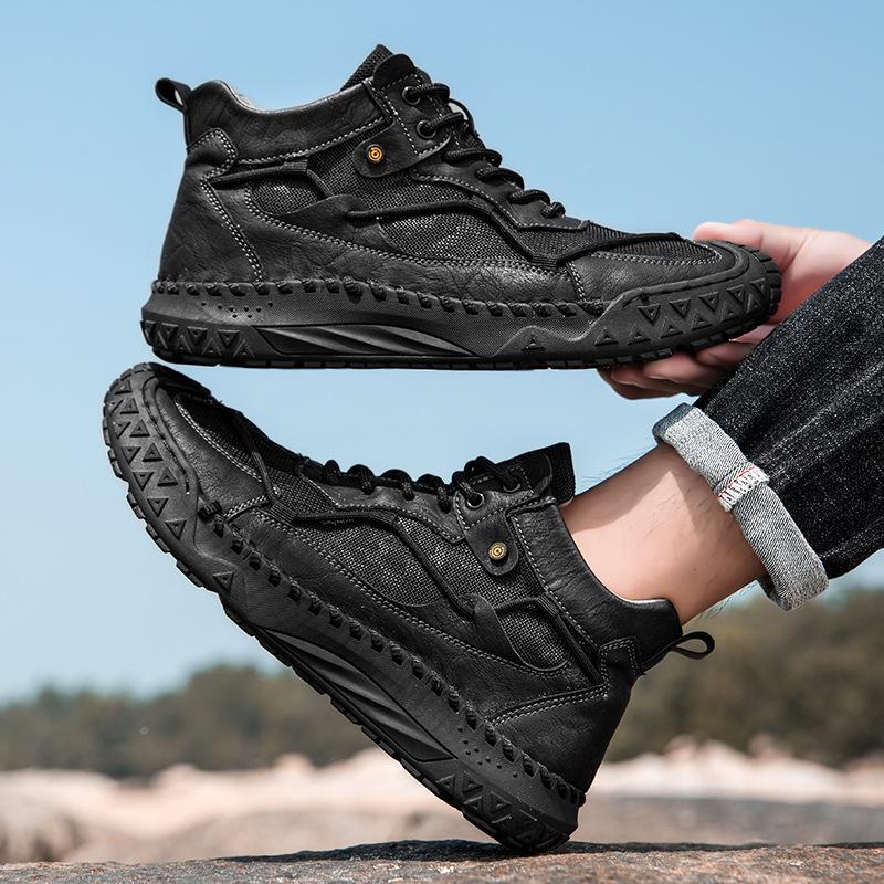 Autumn/Winter Men's High-Top Non-Slip Martin Boots: Outdoor, Casual, Hiking, Mountaineering, Plus Sizes 47-48.