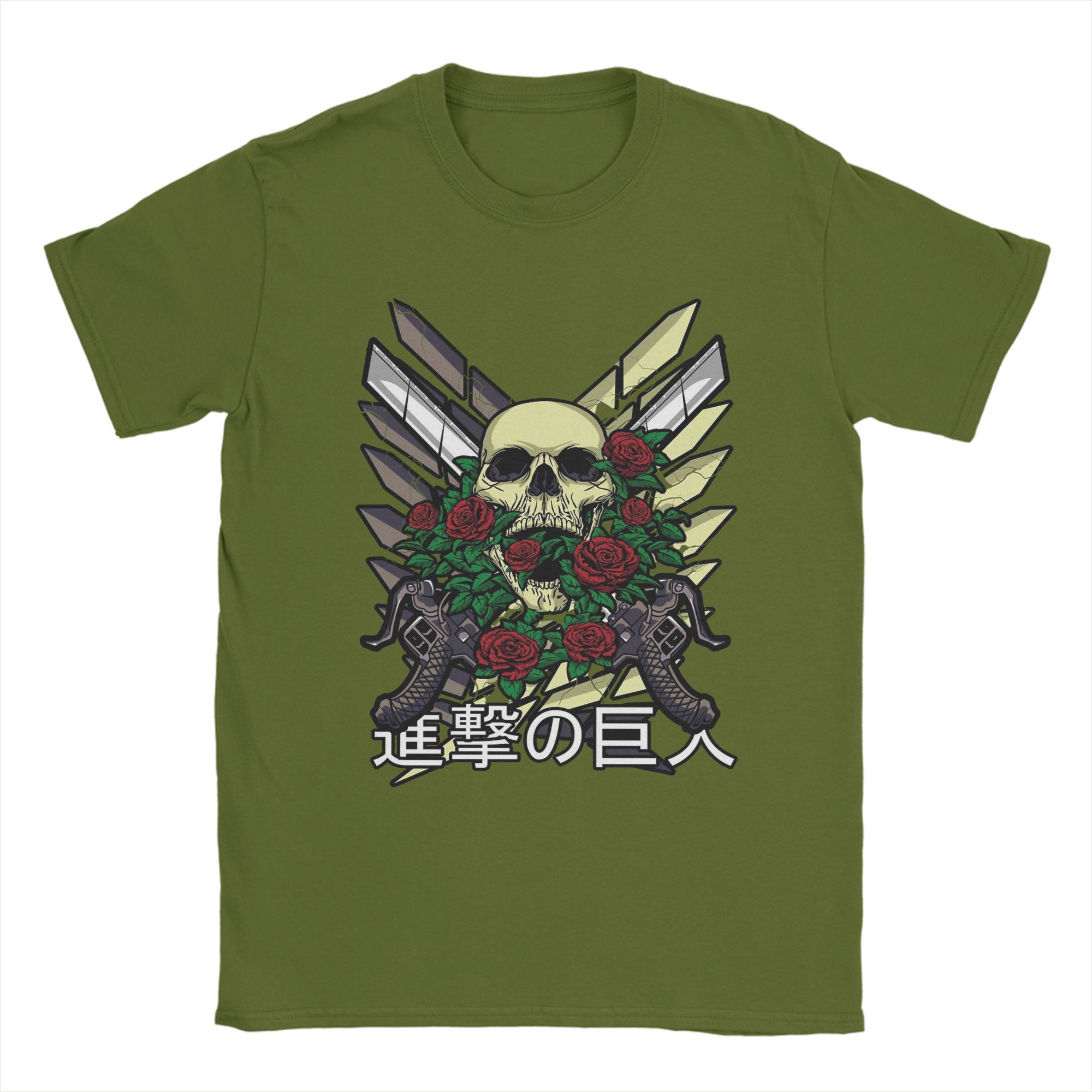 

Attack on Titan Anime T Shirts Men s 100% Cotton Creative T-Shirts Crew Neck Tees Short Sleeve Tops Gift 4XL