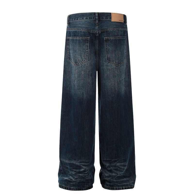 2025 American Vintage Washed Distressed Straight Leg Jeans Men