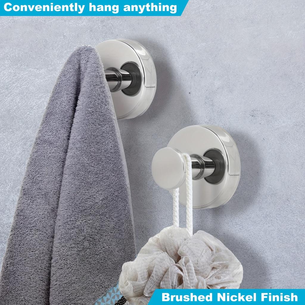 1/2pcs Suction Cup Hooks for Shower, Bathroom Hanging Towels Robe Loofah Hook, Mounting On Glass Shower Doors, Tile, Mirrors