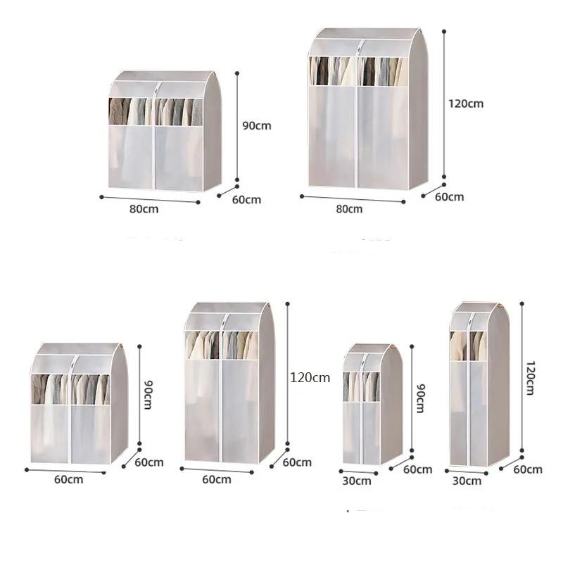 Three-dimensional Bedroom Dust Cover Large Space Thick Clothes Down Jacket Dust Cover Semi-transparent Clothing Dust Cover