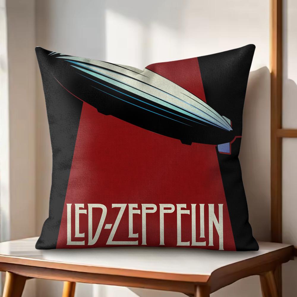 

Band LLed ZZeppelin Cushion Cover Natural Linen Organic Fabric DoubleSided Printing Couch Pillow Covers Home Decor 30x30cm