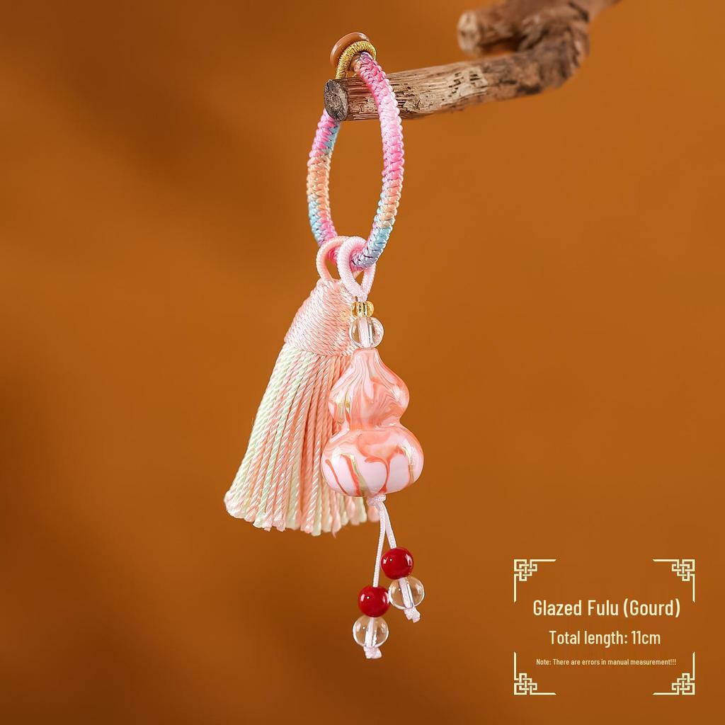 Lingyin Temple Lacquer Gourd Tassel Bag Charm