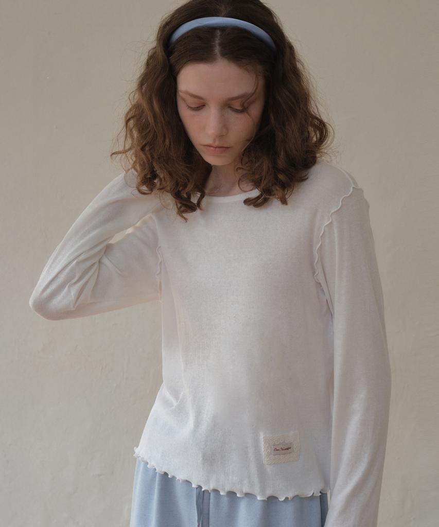 Aueonoseuteljia Lisse Merrow T-Shirt_Ivory(O26Tp01)