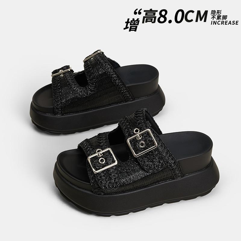 New summer small man beautiful height increase cm word slippers thick bottom not tired feet item number