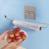 The Kitchen Wall Hanging Paper Towel Rack,Plastic Wrap , Perforation-Free Dish Cloth Stainless Steel Organizer Hooks