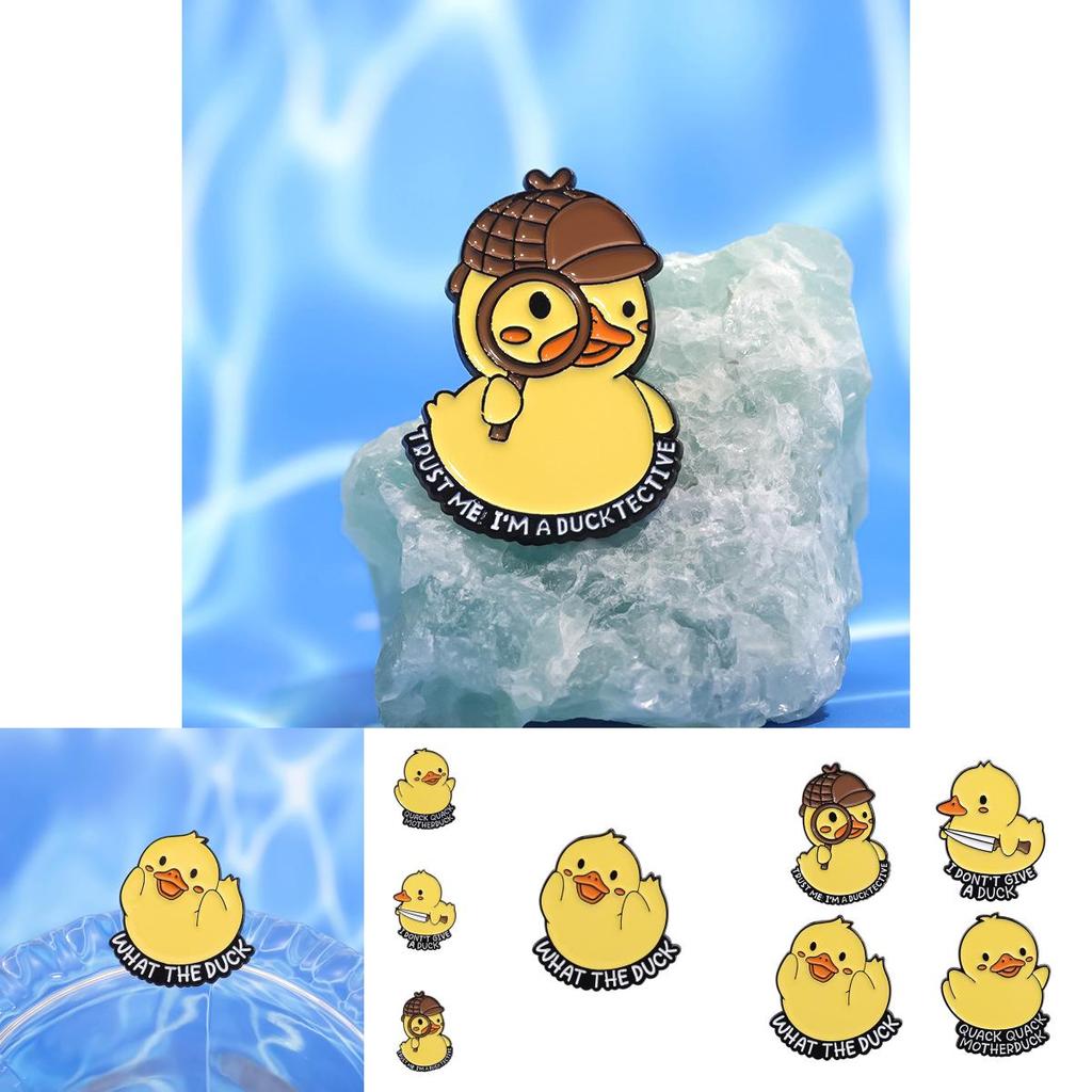 Cute Artistic Duck Brooch Playful Metal Pin For Fashionable Outfits And Bags