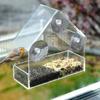 Acrylic Bird Feeder Clear Hanging Window Bird Feeder Birdfeeder Birdhouse Pet Bluebird Patio Garden Birdfeeder Feeding Tray