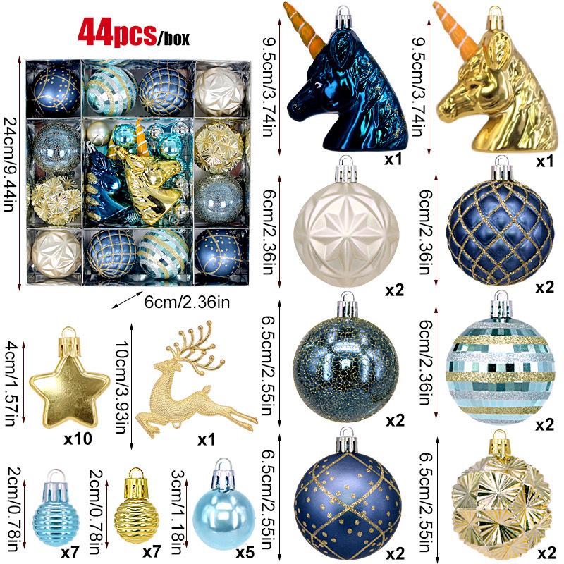 Electroplated Christmas Ornaments Festive Christmas Decoration Balls Christmas Ball Ornaments Painted For New Year Celebration
