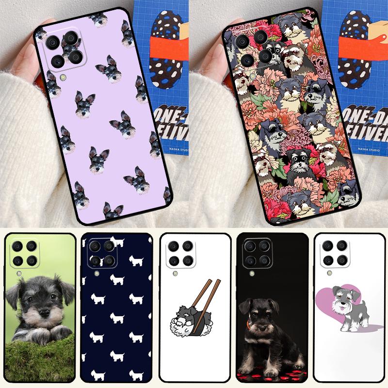 Schnauzer Puppy Dog For Samsung Galaxy M33 M13 M14 M12 M32 M52 M31 M55 M15 M11 M21 M35 M53 M34 M54 M06 M16 Case