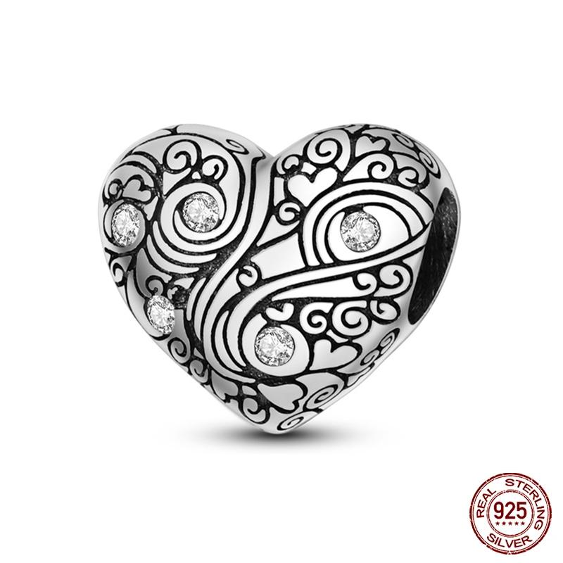 Copper Heart Shaped Warm Family Charm Bead Charms Bead Charms Ideal For 3mm Authentic Bracelets Diy Making Jewellery Mothers Day Gifts