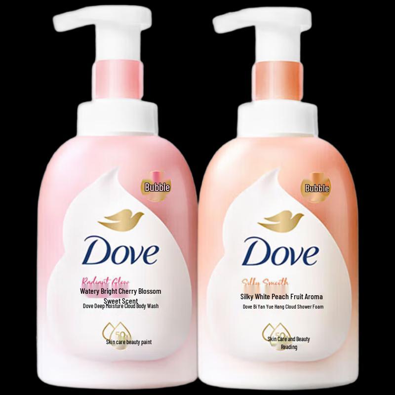 DOVE Cherry Blossom & White Peach Shower Foam Set