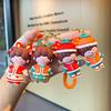 Adorable Cartoon Good Luck Rabbit Keychain Cute Silicone Key Ring New Year Gift