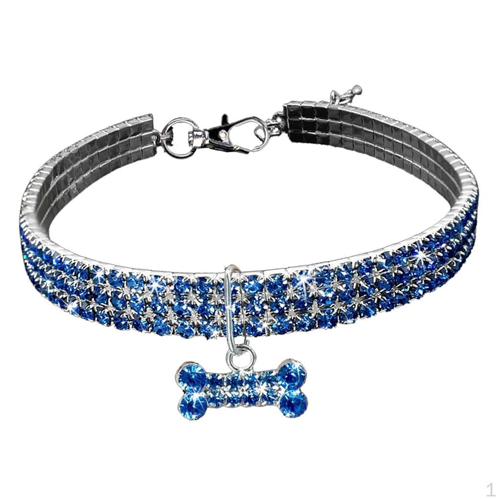 

Adorable Dogs Doggy Elastic Fancy Collar Small Medium S-Blue