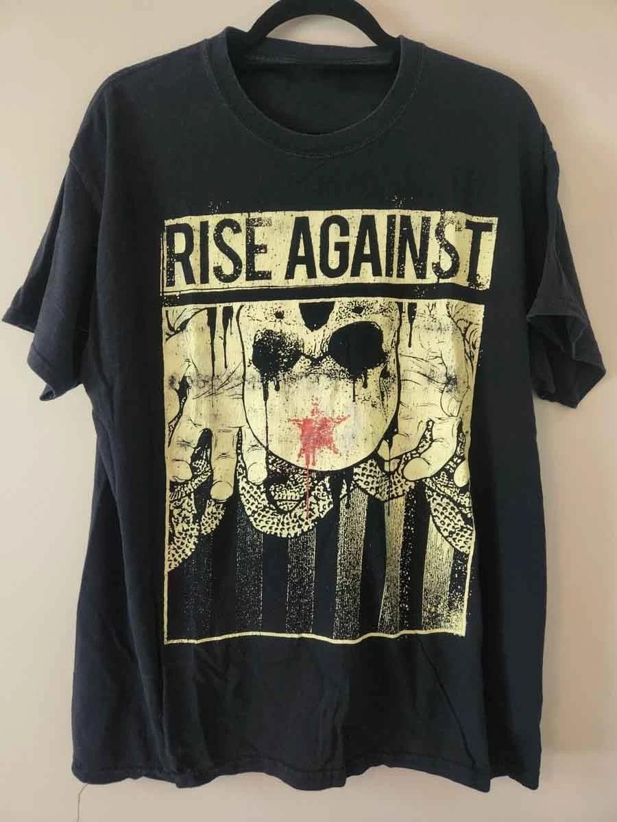 Vtg Rise Against Band For Fans Cotton Black All Size T Shirt For Men TR948 L